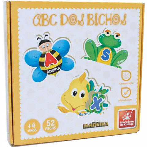 Brinquedo Pedag Gico Abc Dos Bichos Pe As Clubinho Do Desconto