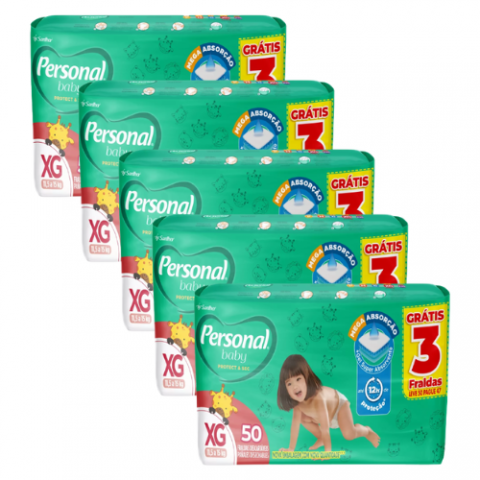 Pacotes Fralda Personal Baby Protect Sec Xg Unidades Clubinho Do