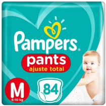 Fralda Pampers Pants Ajuste Total M 84 unidades