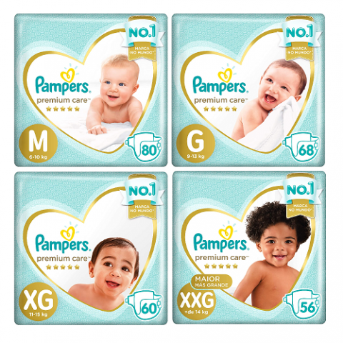 Fralda Pampers Premium Care