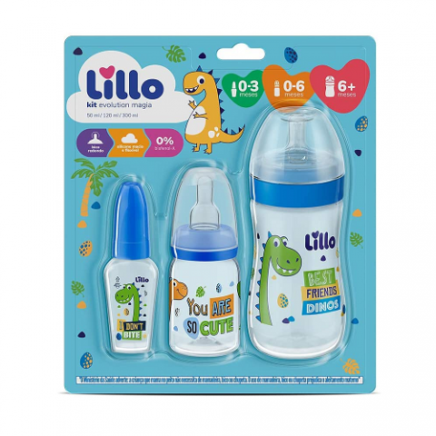 Kit Mamadeiras Evolution Magia Dino – Lillo