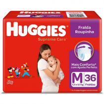 Fralda Huggies Supreme Care Roupinha M 36 Unidades