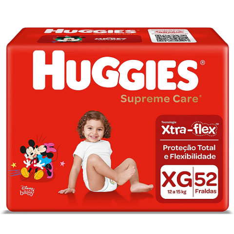 Fralda Huggies Supreme Care XG 52 Unidades