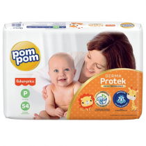 Fralda Pom Pom Derma Protek Mega P 54 Unidades