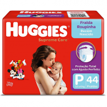 Fralda Huggies Roupinha Supreme Care P 44 Unidades