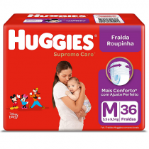 Fralda Huggies Roupinha Supreme Care M 36 unidades