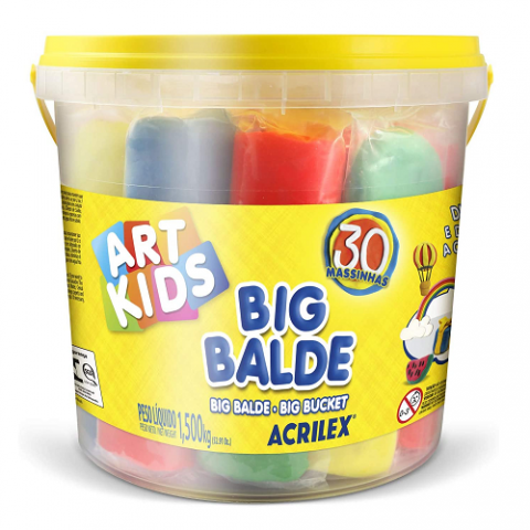 Big Balde Massinha de Modelar Acrilex 1,5Kg