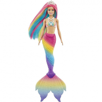 Boneca Barbie Sereia Muda De Cor