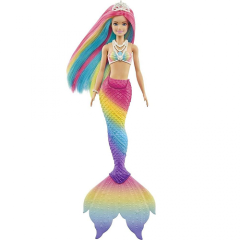 Boneca Barbie Sereia Muda De Cor