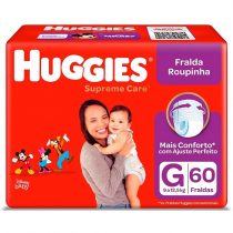 Fralda Huggies Roupinha Supreme Care G 60 Unidades