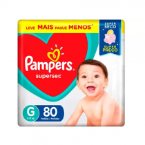 Pampers Fraldas Supersec G 80 Unidades