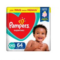 Fraldas Pampers Supersec XXG 64 Unidades