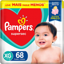 Fralda Pampers Supersec XG 68 Unidades