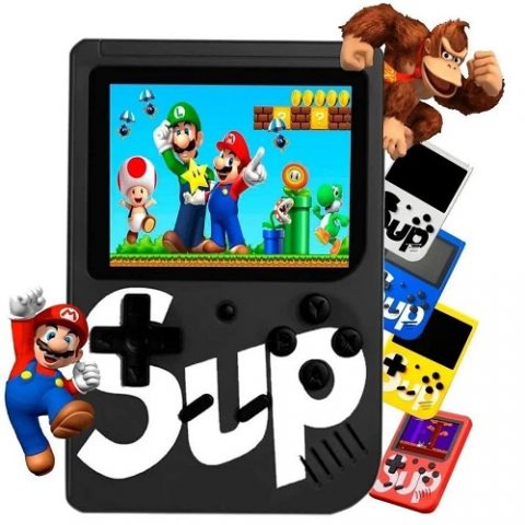 Mini Game Box Retro Portátil Sup com 400 Jogos + Cabo Av