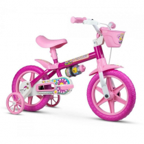 Bicicleta Aro 12 Flower Rosa Nathor