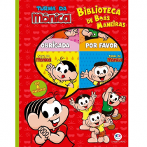 Biblioteca de boas maneiras com 6 minilivros Turma da Mônica