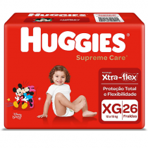 Fralda Huggies Supreme Care XG 26 unidades