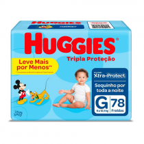 Fralda Huggies Tripla Proteção G 78 unidades