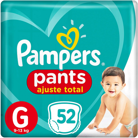 Fralda Pampers Pants Ajuste Total G 52 Unidades