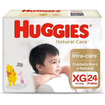 Fralda Huggies Natural Care XG 24 Unidades