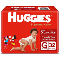 Fralda Huggies Supreme Care G 32 Unidades
