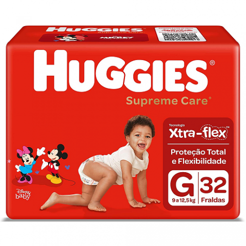 Fralda Huggies Supreme Care G 32 Unidades