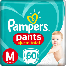 Fralda Pampers Pants Ajuste Total M 60 unidades