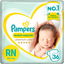 Fralda Pampers Premium Care RN 36 Unidades