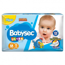 Fralda Babysec Ultrasec Galinha Pintadinha M 72 unidades