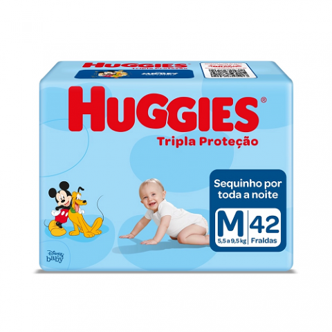 Fralda Huggies Tripla Proteção M 42 unidades