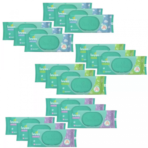 Kit Lenço Umedecido Pampers 288 Unidades