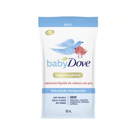 Refil Sabonete Líquido Baby Dove Hidratação Enriquecida 180ml