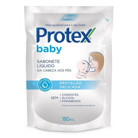 Refil Sabonete Líquido Infantil Protex Baby Delicate Care 180ml