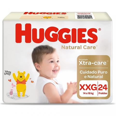 Fralda Huggies Natural Care XXG 24 Unidades