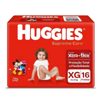 Fralda Huggies Supreme Care XG 16 Unidades