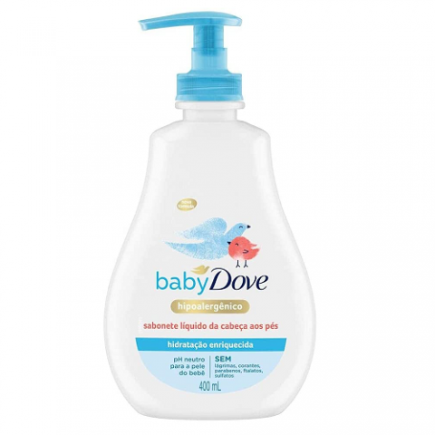 Baby Dove Sabonete Líquido Da Cabeça Aos Pés Hidratação Enriquecida 400ml