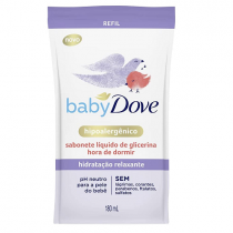 Refil Sabonete Líquido de Glicerina Hidratação Relaxante Dove Baby Hora de Dormir 180ml