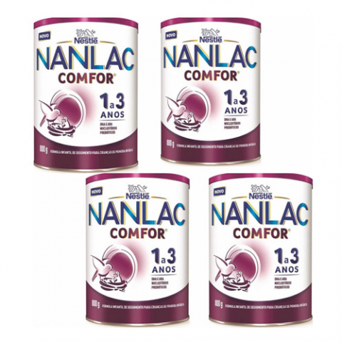 4 Latas Nanlac Comfor Nestlé 800g