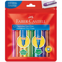 Canetinha Vai e Vem 12 Cores Faber-Castell