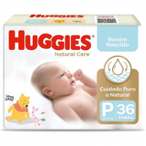 Fralda Huggies Natural Care P 36 Unidades