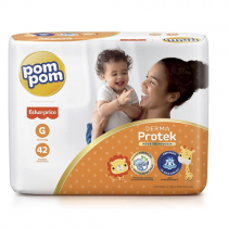 Fralda Pom Pom Derma Protek G 42 Unidades