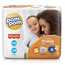 Fralda Pom Pom Derma Protek XG 38 Unidades