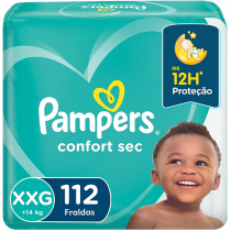 Fraldas Pampers Confort Sec XXG 112 Unidades