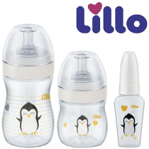 Kit Evolution do Bebê Neutro Antivazamento com 3 Mamadeiras 50ml, 150 ml, 240 ml – Lillo