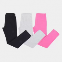 Kit 3 Calças Legging Infantil Brandili Feminina