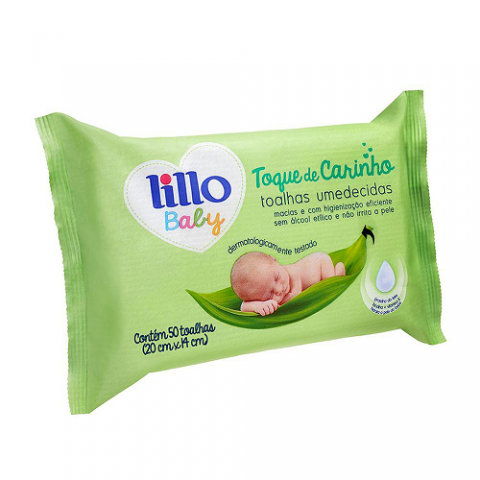 Toalhas Umedecidas Baby Lillo 50 unidades
