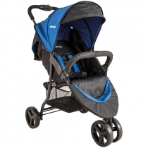 Carrinho de Bebê Kiddo Trio Preto/Azul