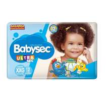 Fralda Babysec Ultrasec Galinha Pintadinha XXG 12 Unidades