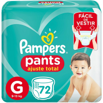 Fralda Pampers Pants Ajuste Total G 72 Unidades