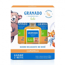 Kit Sabonete Granado Bebê Camomila 250ml + Sabonete Granado Bebê Camomila Refil 250ml
